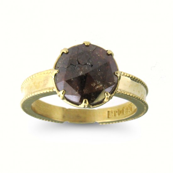 Natural Chocolate Diamond in 14kt Gold