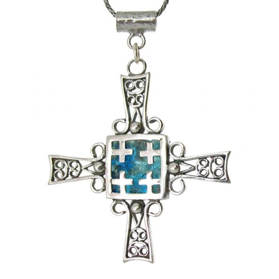 The Jerusalem Cross in Roman Glass