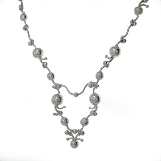 Peruvian Silver Necklace and Earring Set