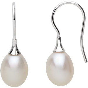 Pearl Earrings in 14kt  White Gold