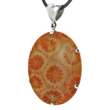 Our Largest Fossil Coral Pendant
